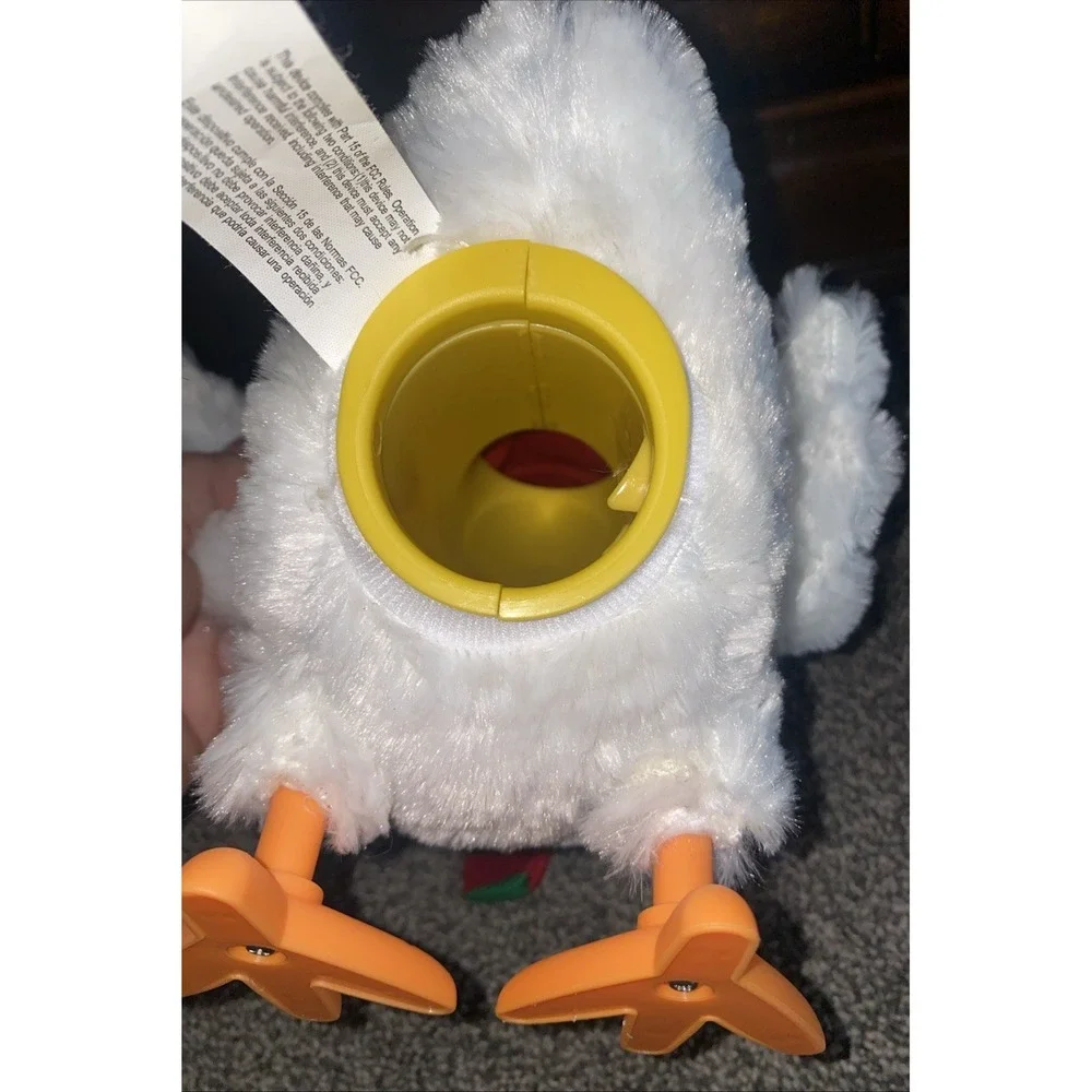Gemmy Christmas Singing & Dancing Chicken Egg Laying Hen Plush *WORKS* W/3 Eggs
